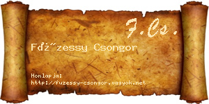 Füzessy Csongor névjegykártya